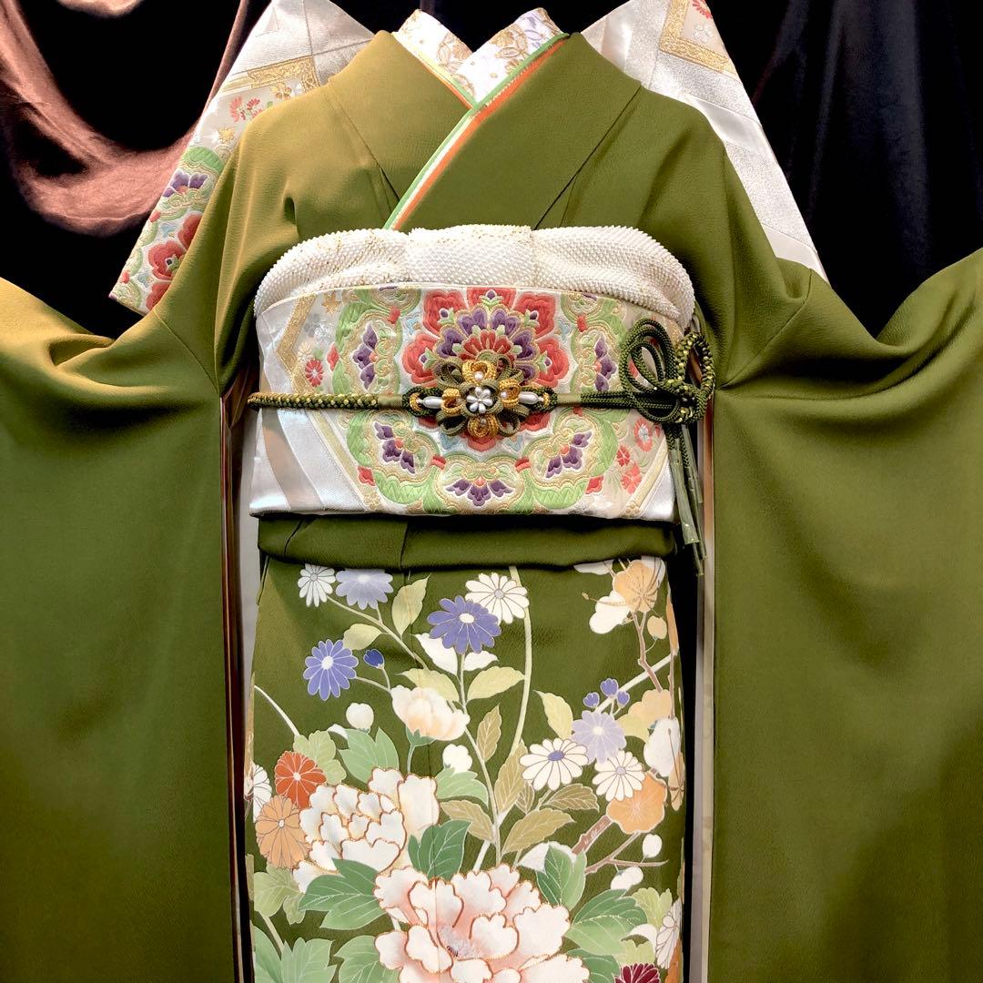 振袖フルセット■千總■落款入り■最高峰京友禅■名門河合美術織物■振袖一式