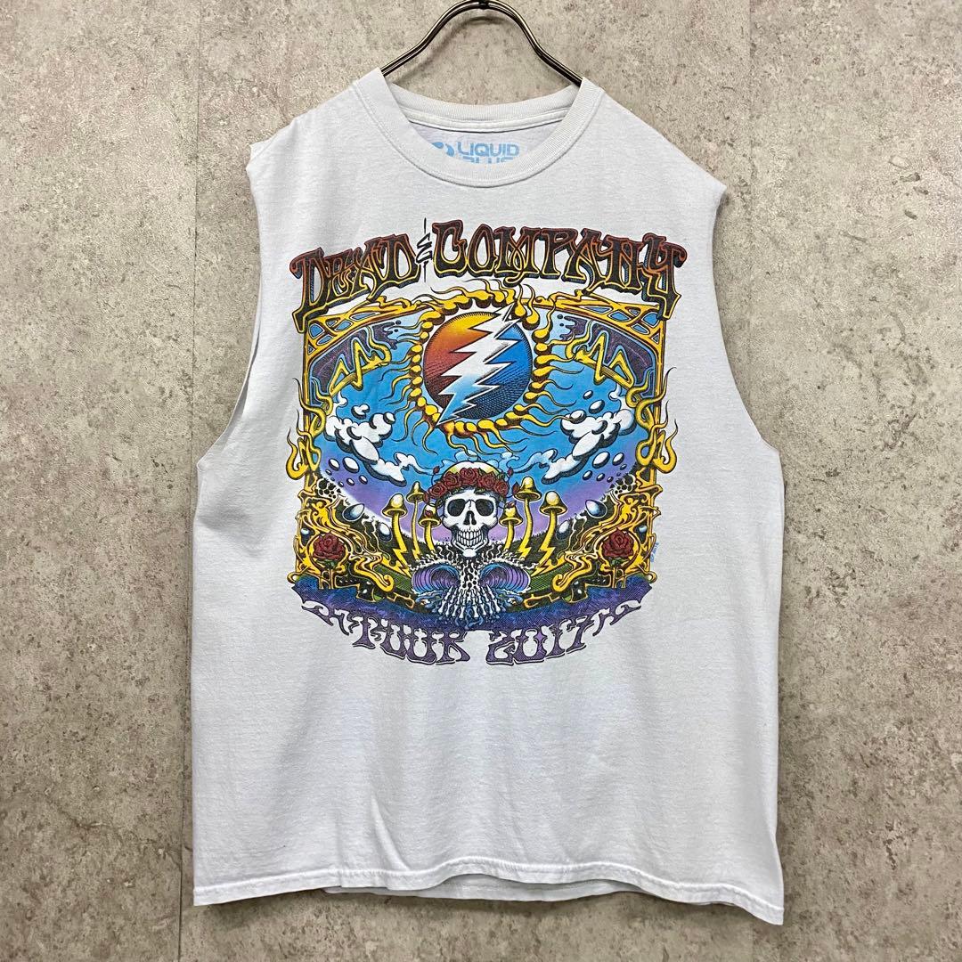 レア 古着○バンド タンクトップ カットオフ グレイトフル・デッド タイダイ L