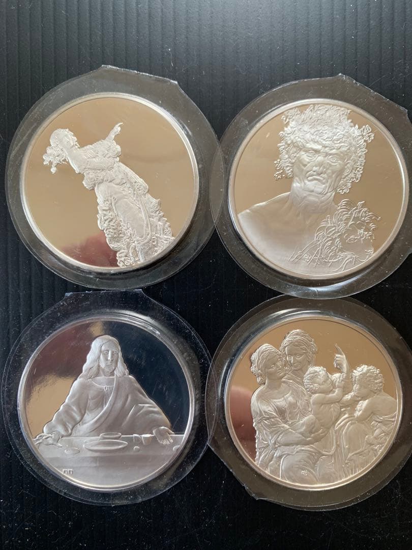 フランクリンミント レオナルドダヴィンチ銀メダル18枚 銀製【約合計918g】