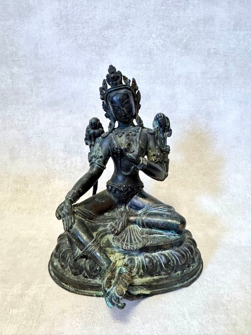 グリーンターラー 仏像 観音菩薩　骨董　古美術