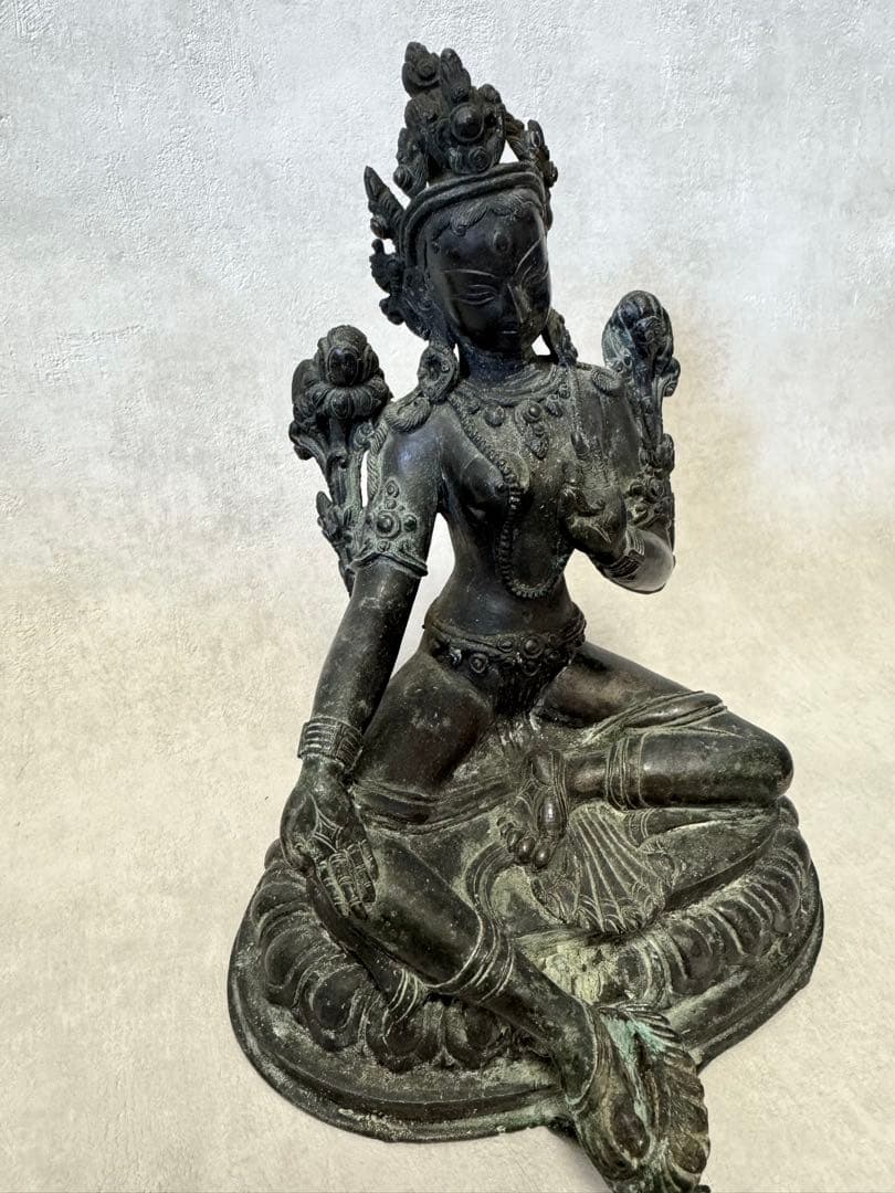 グリーンターラー 仏像 観音菩薩　骨董　古美術