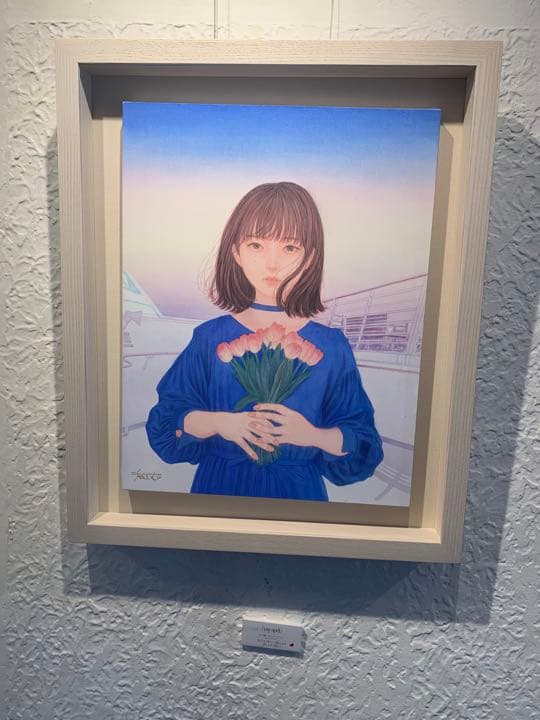 s*o様 むらまつちひろ「my april」F6木製パネル/アートクロス　ミクス