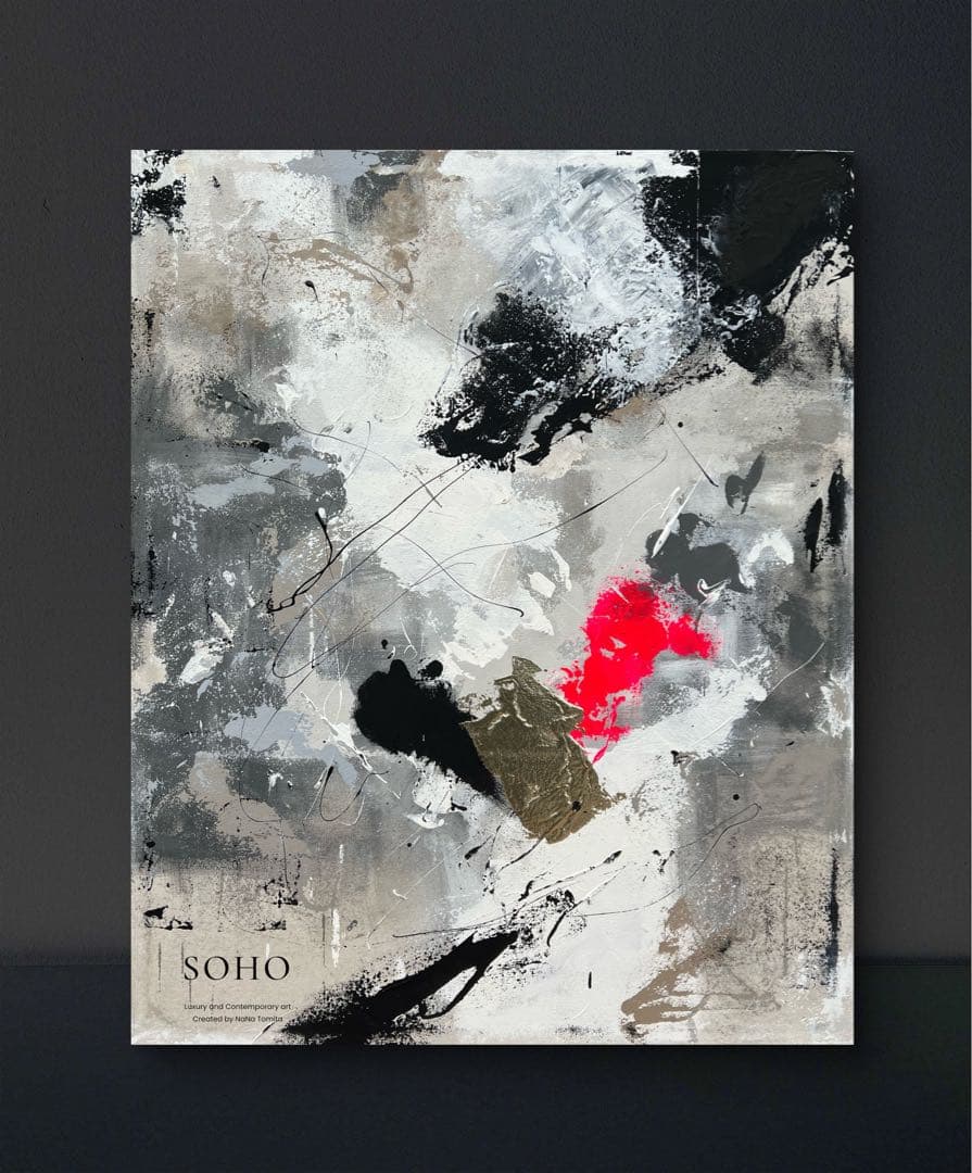 応接間掛画 玄関絵画/アート/抽象画/モダン/ホテル/内装/海外/ニューヨーク