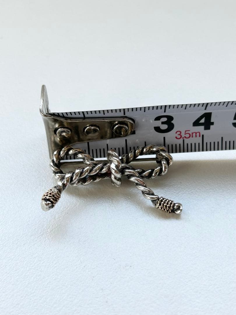 ♦︎①TIFFANY&Co. コンビ ツイスト ロープ リボン ブローチ K14