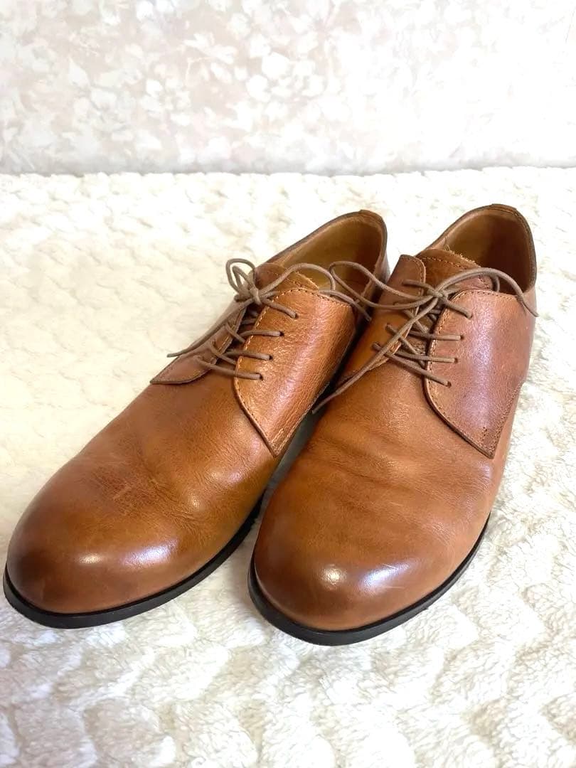 【ビジネスシューズ】パドローネ ダービープレーントゥシューズ 27cm日本製本革