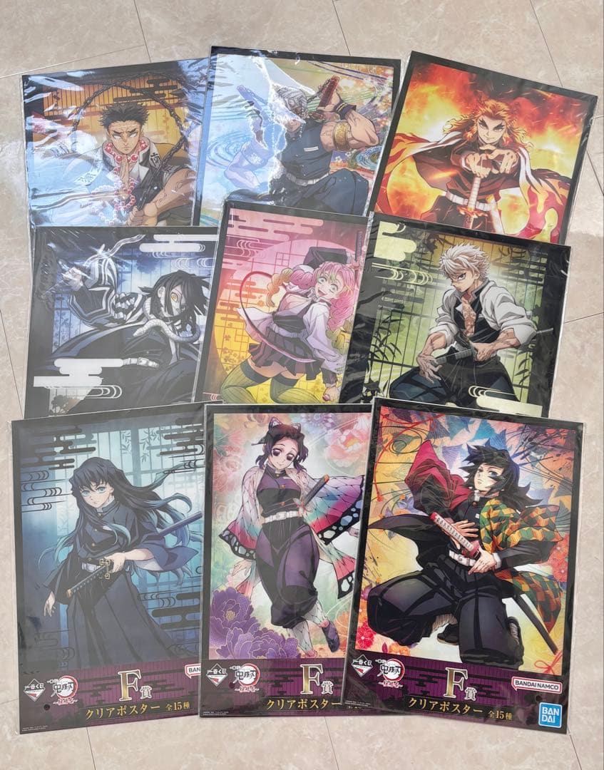 折らずに発送　柱コンプリート　鬼滅の刃　一番くじ　柱稽古　クリアポスター