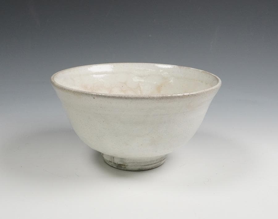 千漢鳳　粉引茶碗 銘「瑞雲」