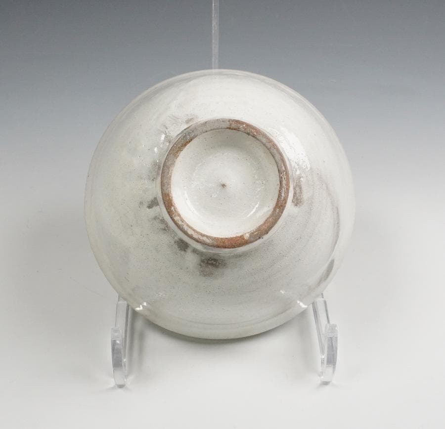 千漢鳳　粉引茶碗 銘「瑞雲」