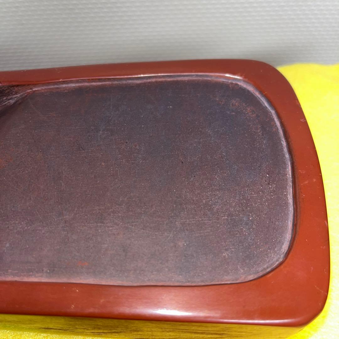 ⭕️希少　岩手県　紫雲硯　自然硯　佐藤幸雄　美品　35mm分厚い　海深い