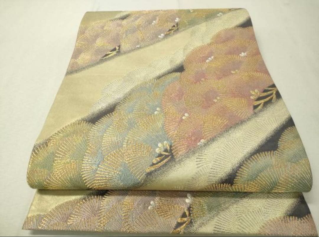 振袖 フルセット6点サイズM〜Ｌ草花　ビーズ　暈し染　金彩　正絹