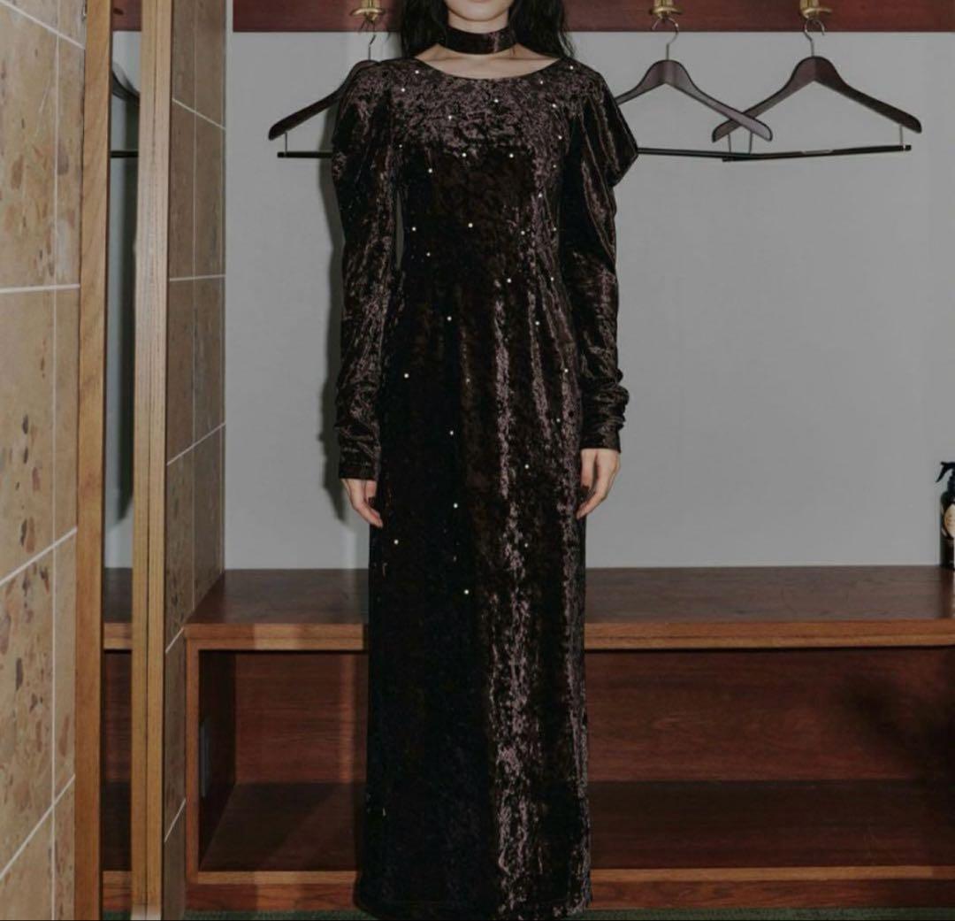週末限定価格！ＡＮＤＲＥＳＤ　pearl glow velour dress