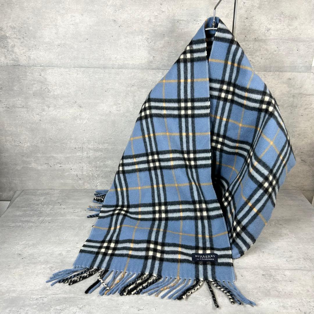 美品　BURBERRY LONDON カシミヤ100% ノバチェック マフラー