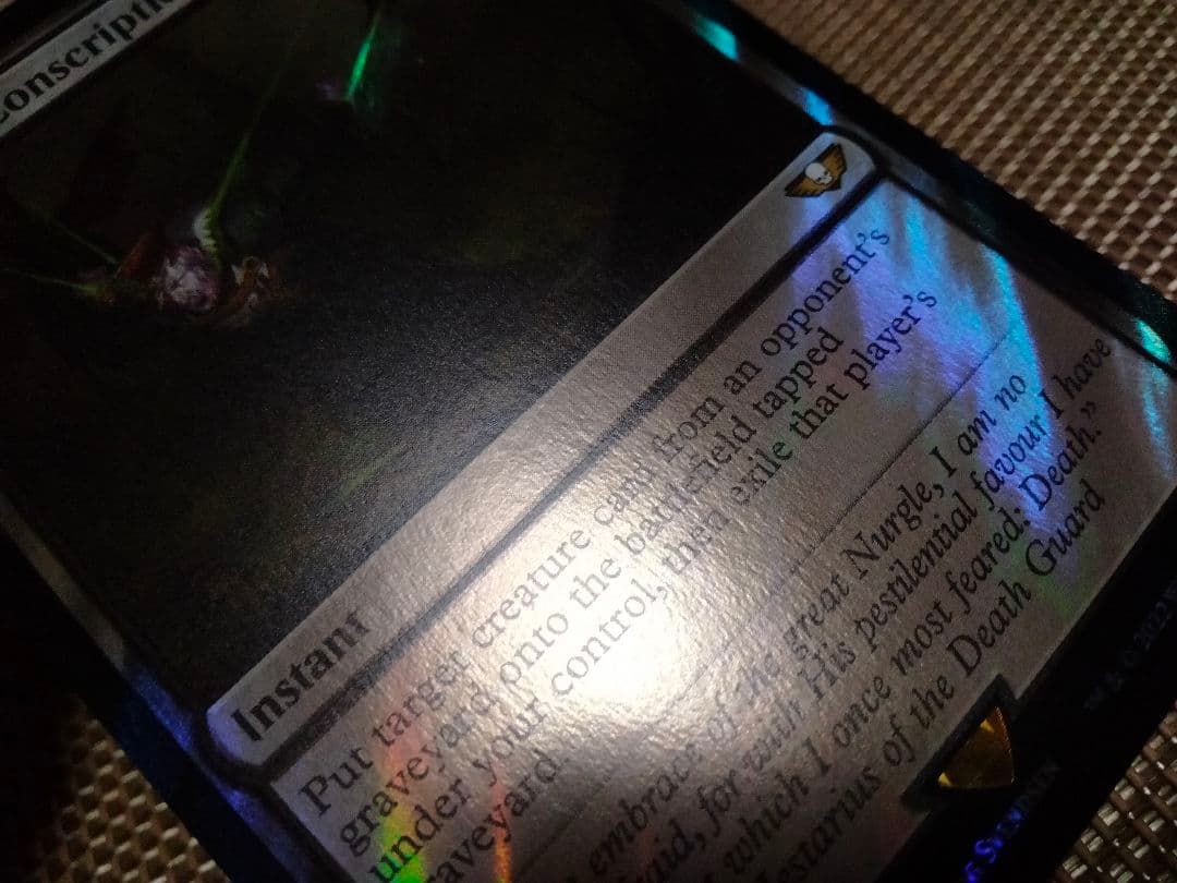 【ご確認用】40K サージ Foil ナーグルの徴兵 英語 1枚　MTG