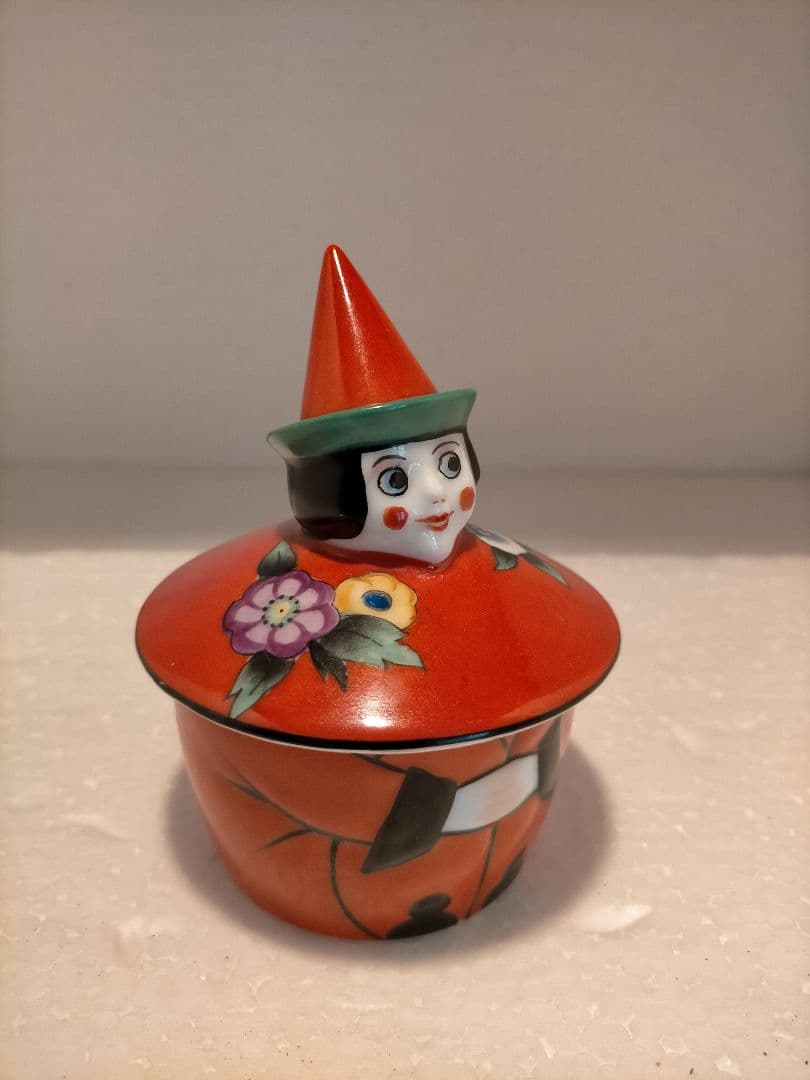 希少　里帰り　オールドノリタケ　アールデコ　ピエロ　インク壺　（メルカリ)
