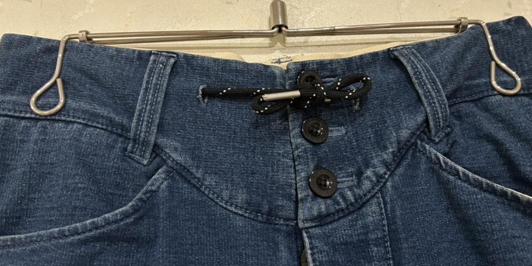 ＊ネイタルデザイン ストレッチ インディゴ サルエルパンツ リラックスパンツ S