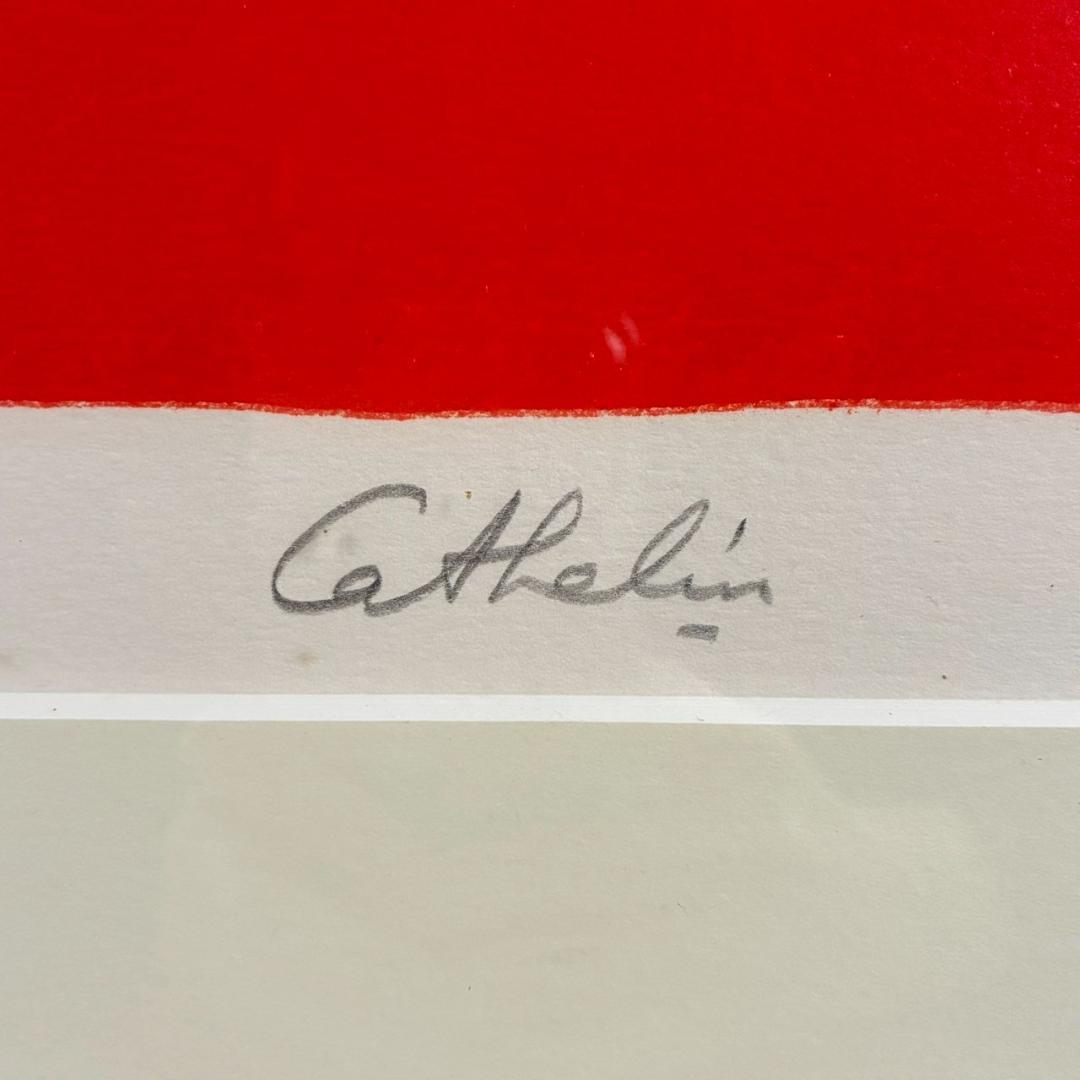 ベルナール・カトラン「ルバティエールのレジーヌ」リトグラフ 大作 直筆サイン入