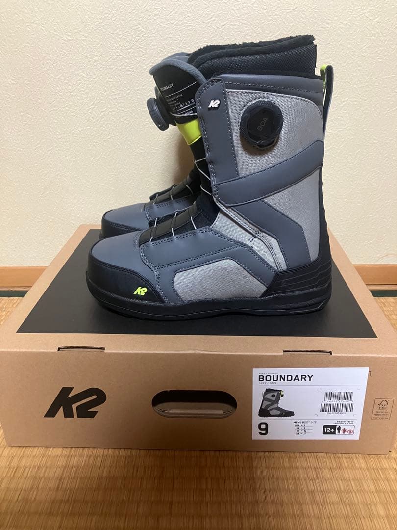 K2 スノーボードブーツ ボアシステム グレー/イエロー