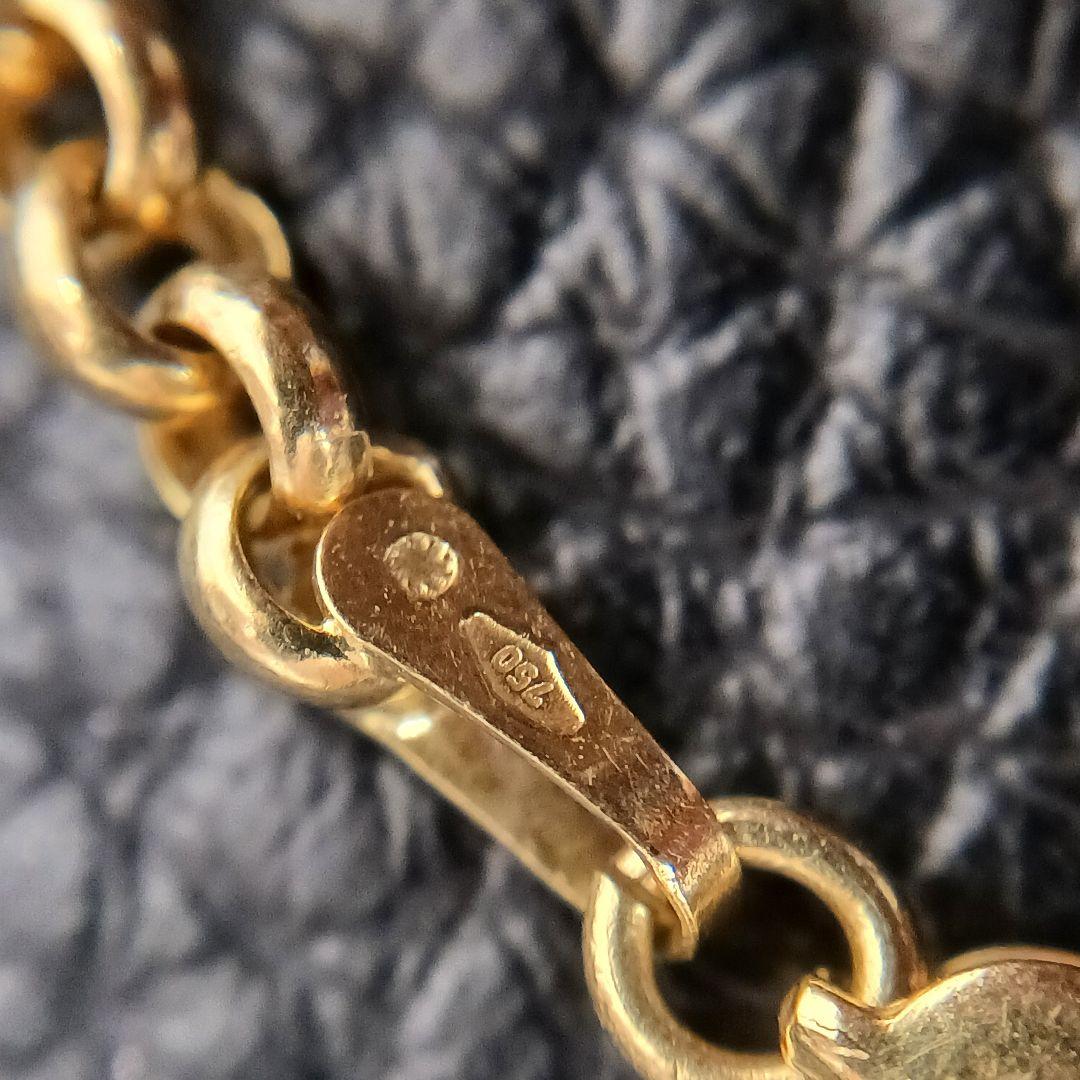 (C121001) K18 YG UNOAERRE ブレスレット ロロチェーン