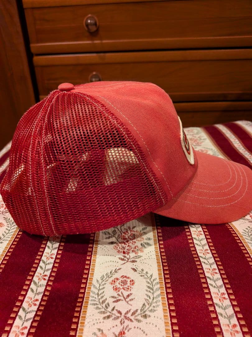 RRL インディゴデニムトラッカーキャップ レッド ダブルアールエル