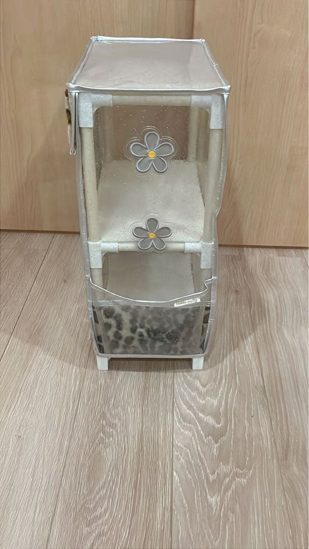 Sanrio ハローキティ　クリア収納ラック　平成レトロ　ヒョウ柄