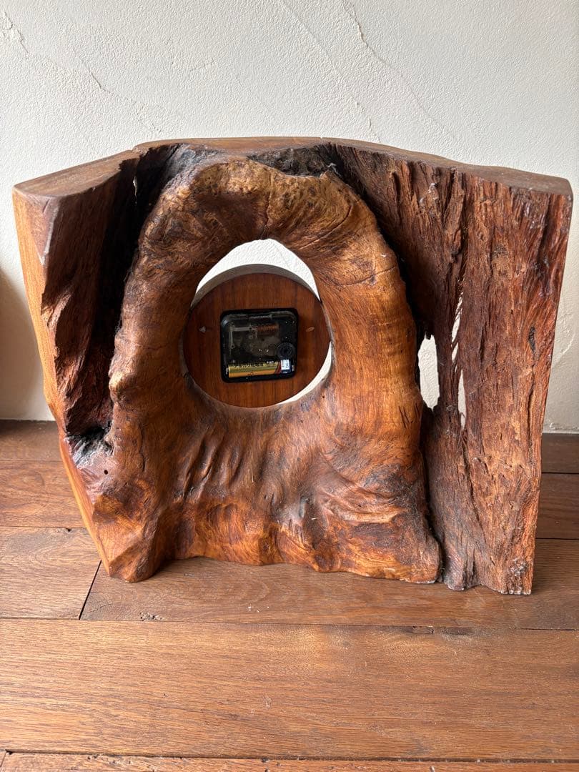 木製　時計　オブジェ