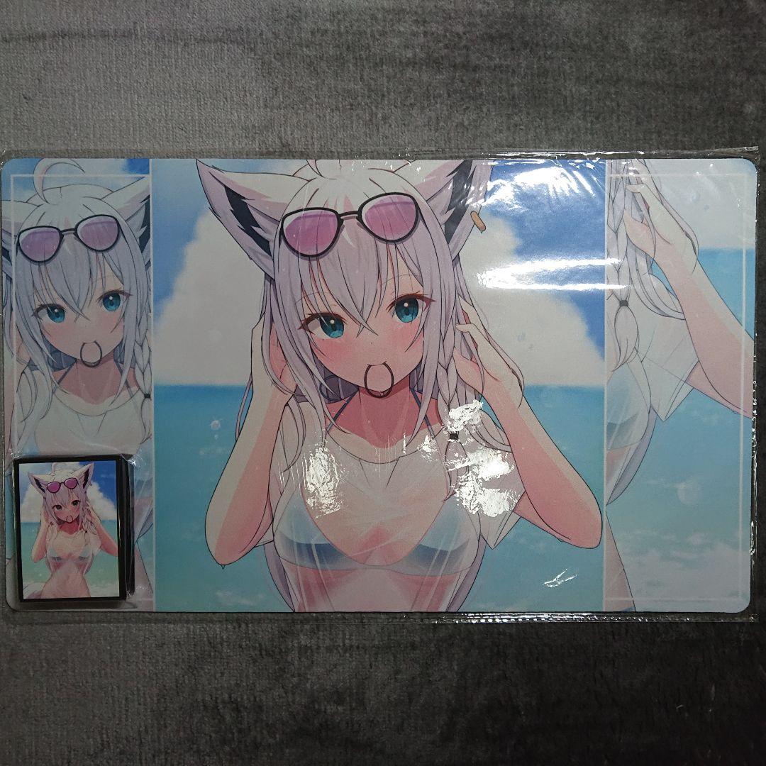 α1 ホロライブ ビキニ& Tシャツ&透け 白上フブキ スリーブ&プレイマット