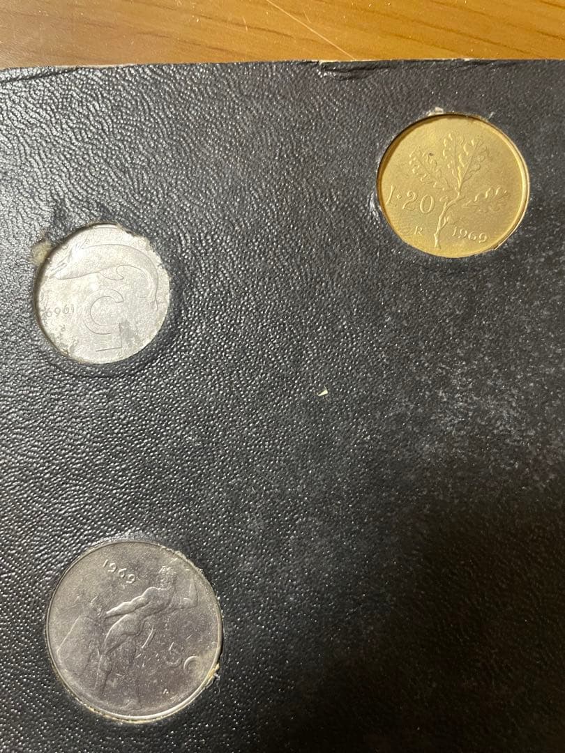 1969年/イタリア共和国5枚セット/未流通非常に希少/フォルダー入り