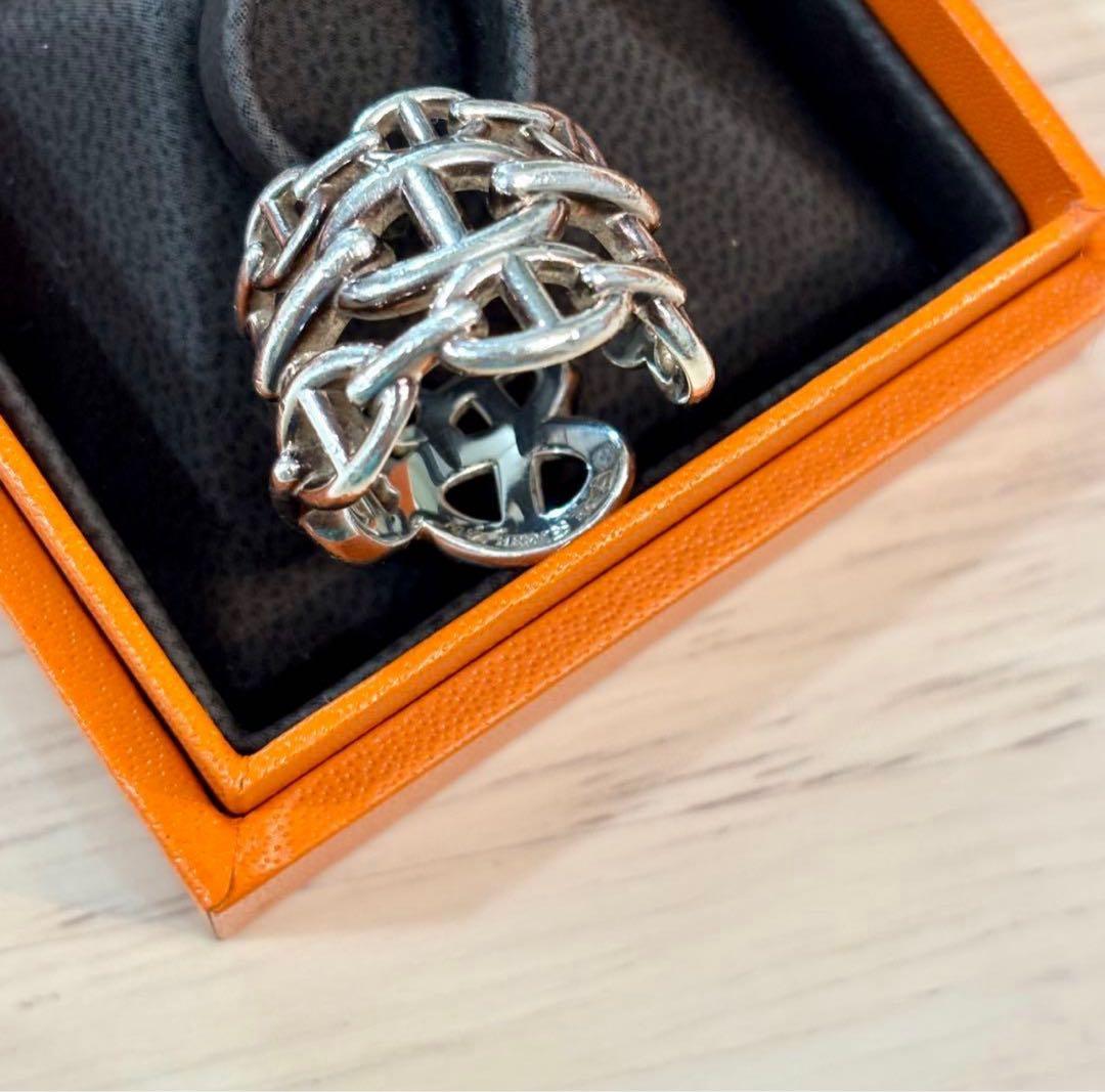 希少サイズ HERMES シェーヌダンクル アンシェネ GM リング 57