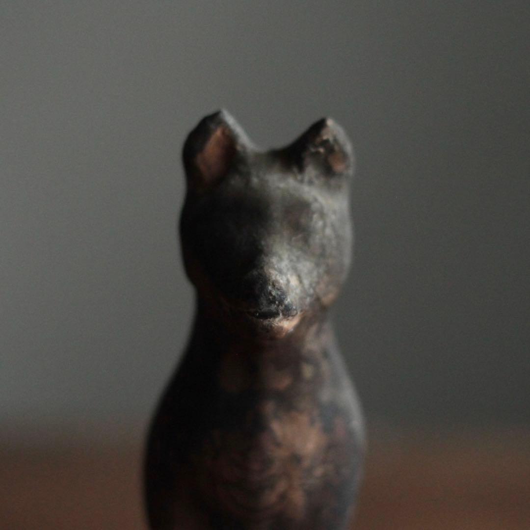 土人形 お稲荷さん 割れ補修 郷土人形 古美術 古道具 アンティーク オブジェ