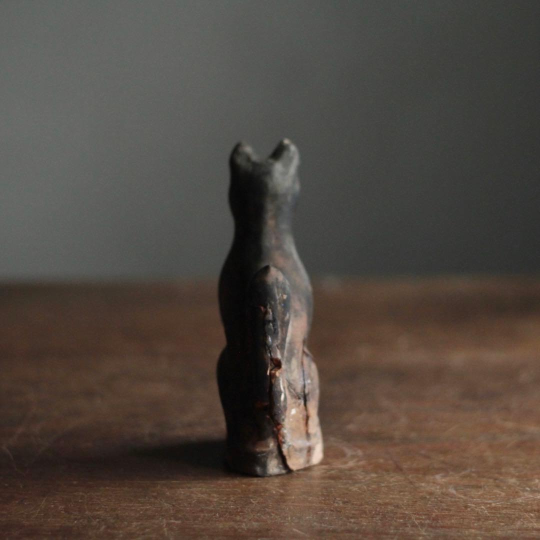 土人形 お稲荷さん 割れ補修 郷土人形 古美術 古道具 アンティーク オブジェ