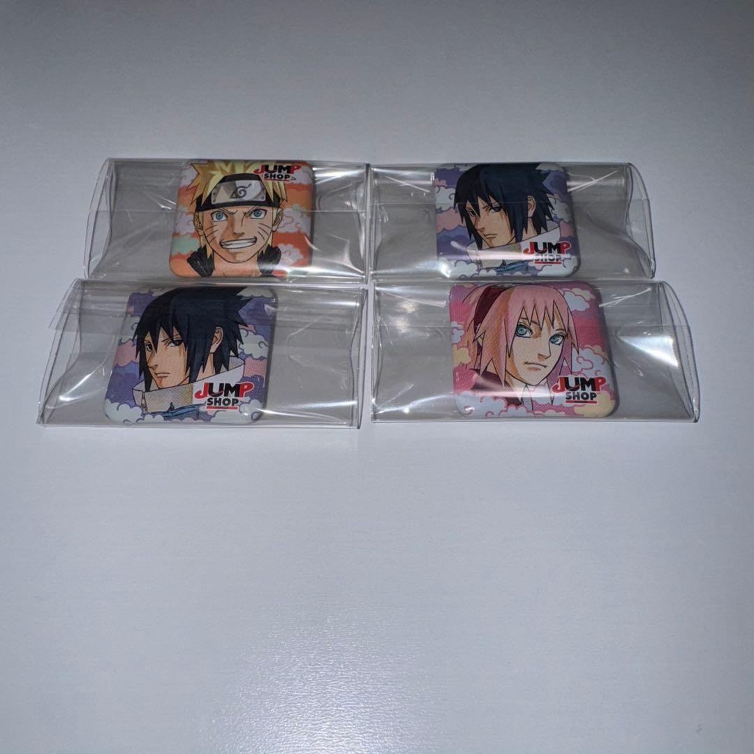 JUMP NARUTO ジャンプショップ　缶バッジ　くじ ナルト 4点セット