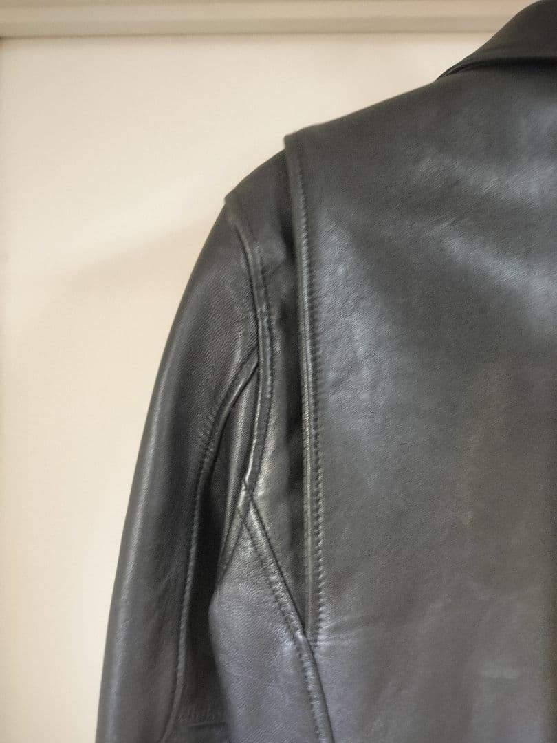 Schott×Nano Universe ブラック レザージャケット 羊革