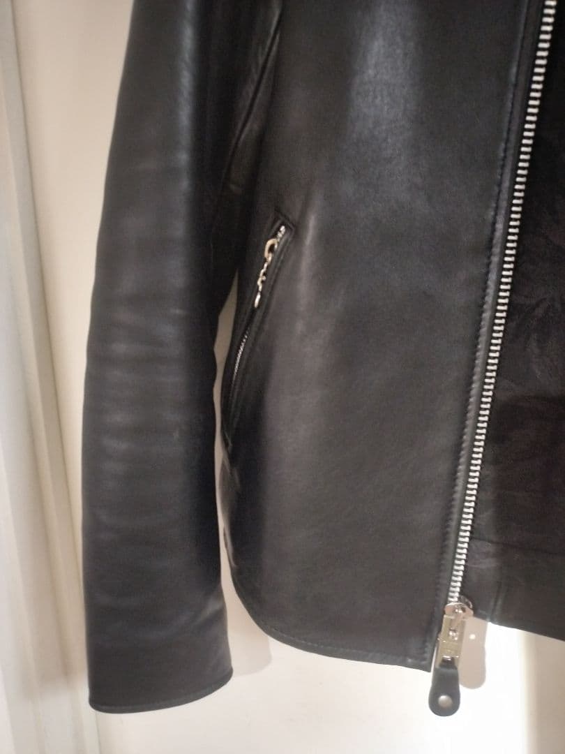 Schott×Nano Universe ブラック レザージャケット 羊革