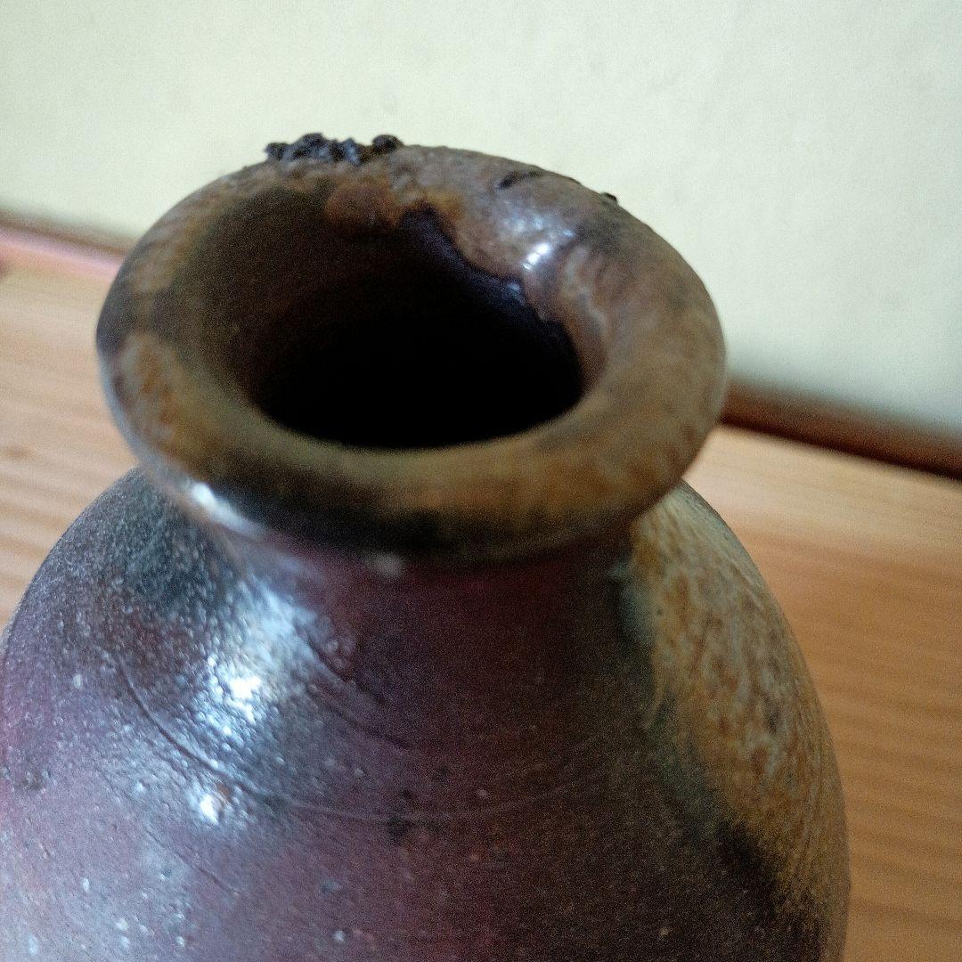 人間国宝 藤原雄 作 備前　徳利　共箱　共布　栞 　晩年作