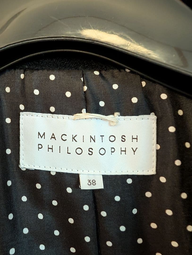 マッキントッシュ フィロソフィー ダブルブレスト チェスターコート カシミア