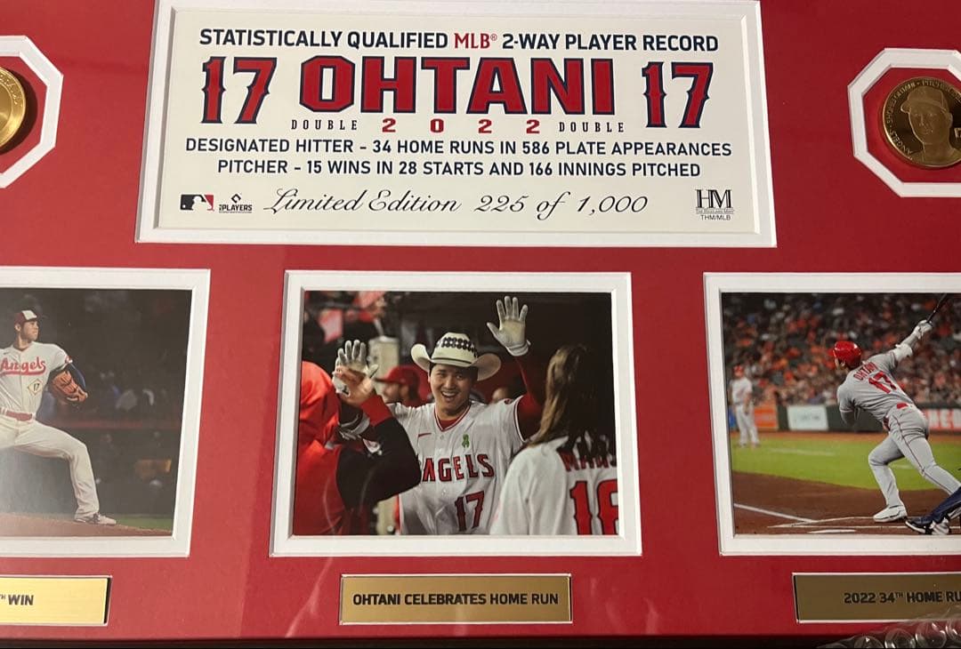 大谷翔平　2022投打規定到達記念　エンゼルス　　1000個限定
