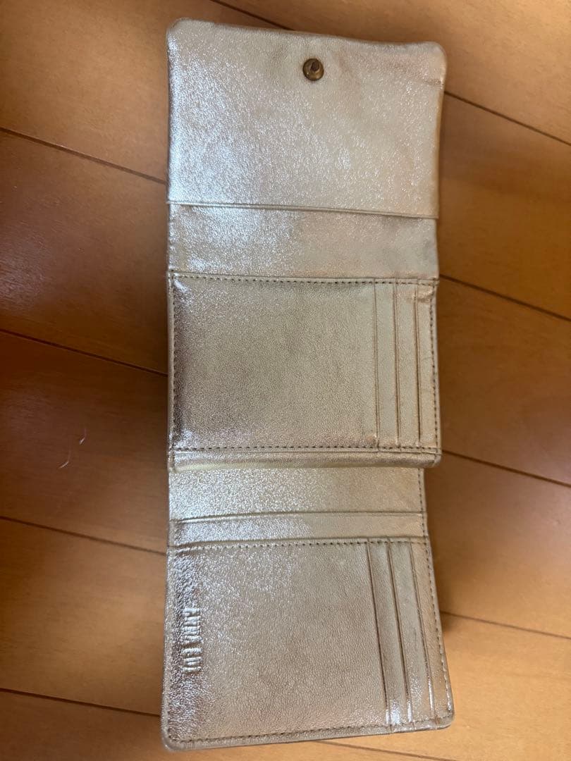 ANNA SUI 財布　三つ折りがま口　ゴールド