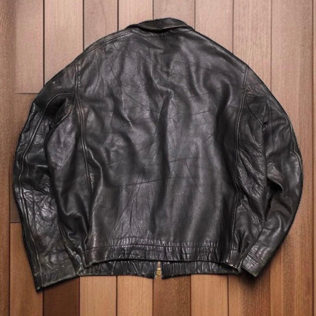 vintage フランス空軍タイプ パイロットジャケット 裏地チェック