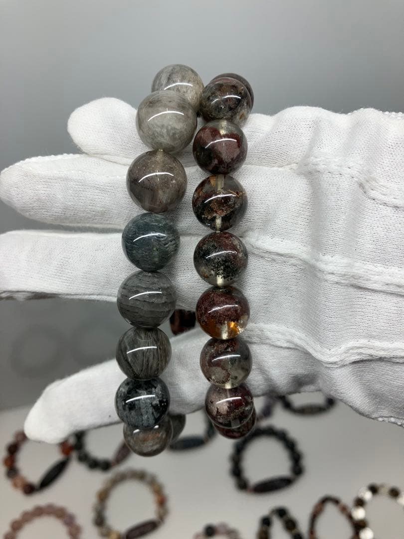 天珠と天然石のブレスレット　大珠 まとめ売り　パワーストーン　希少物