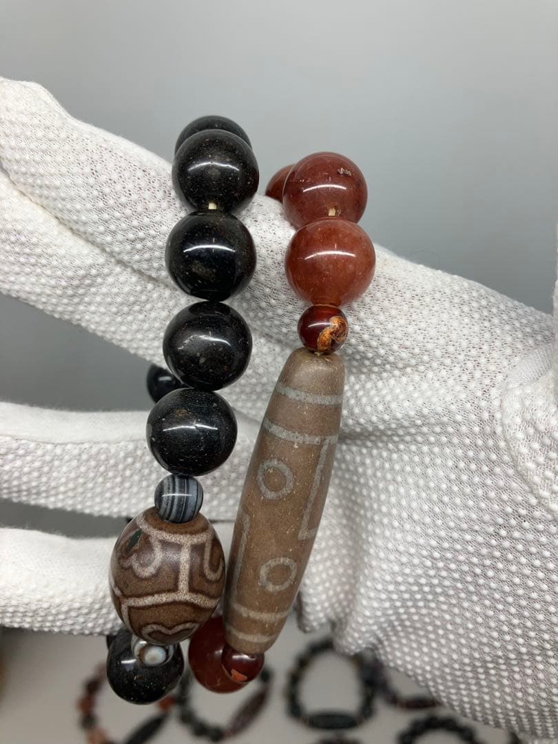 天珠と天然石のブレスレット　大珠 まとめ売り　パワーストーン　希少物