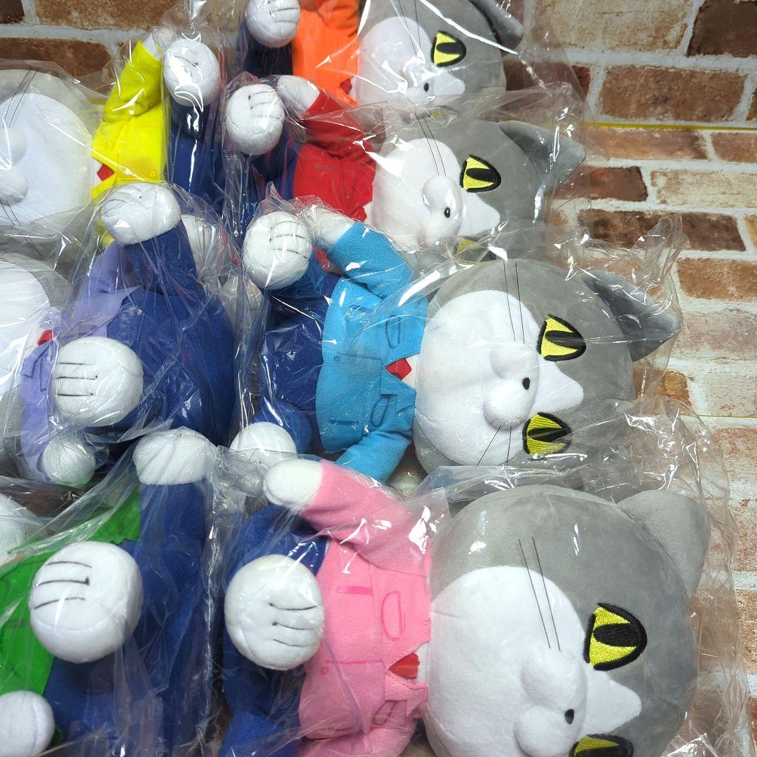 【当選品！】仕事猫 おすわりBIGぬいぐるみ レインボーブルゾンver. 7種