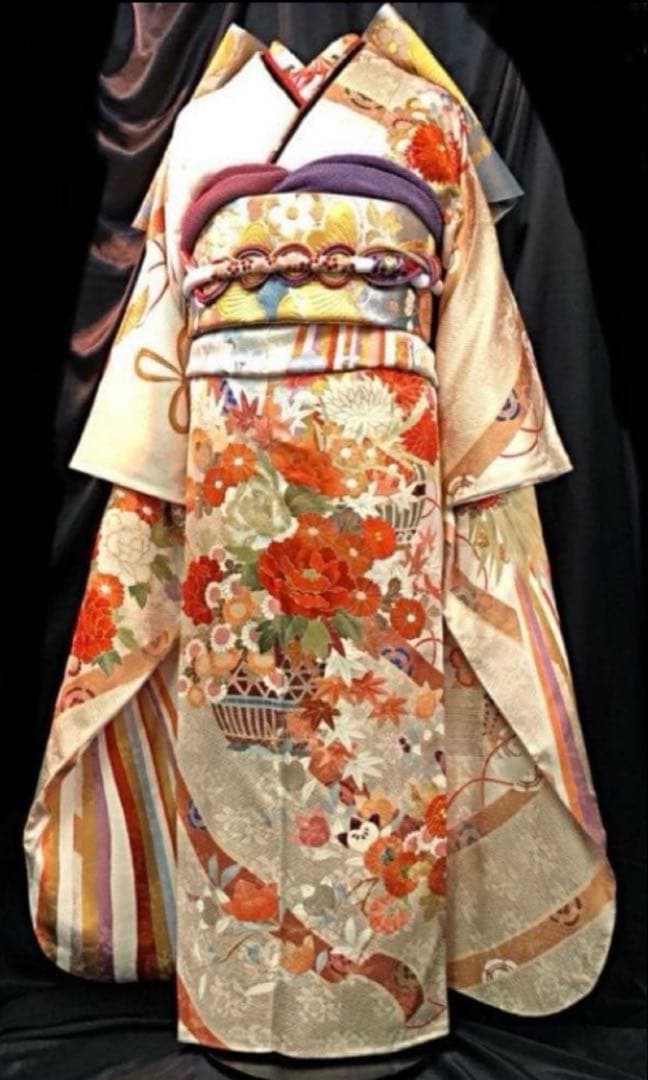 振袖セット　三越　正絹　高級　古典柄　京友禅