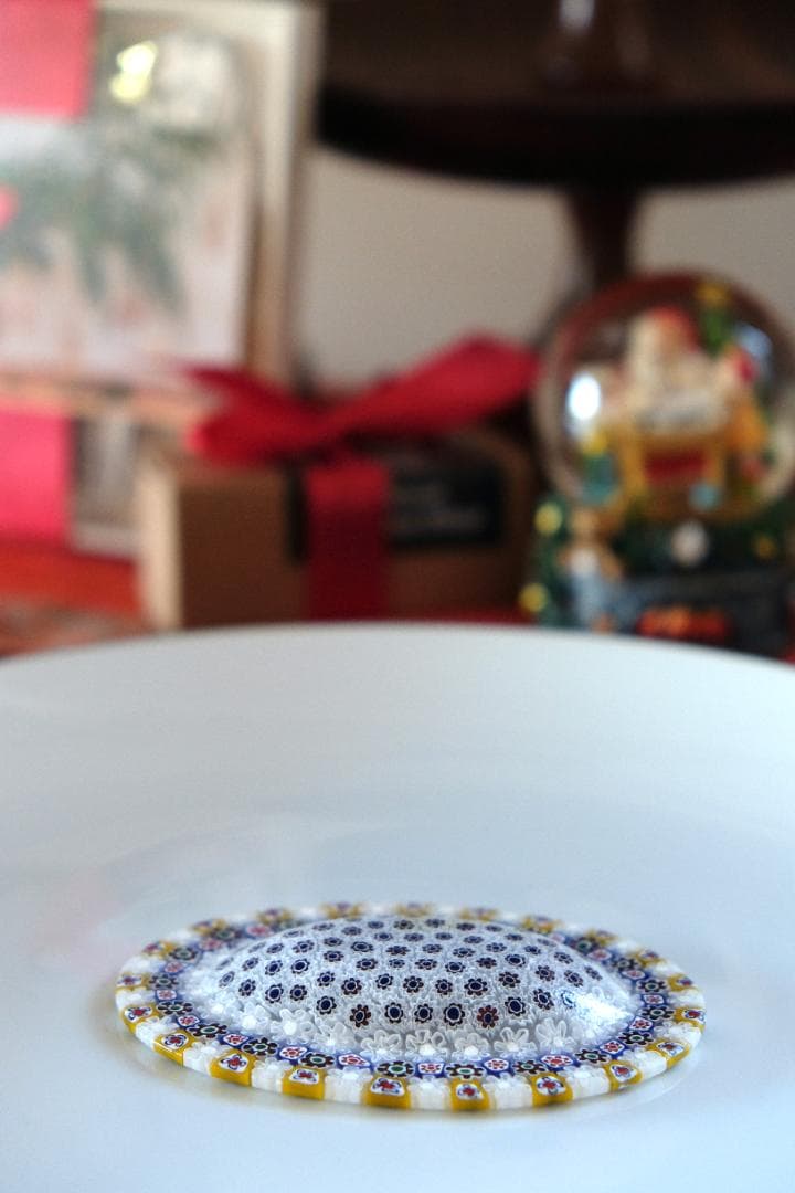 ヴェネツィアンガラス ミルフィオリ 小皿 皿 ムラーノ グラス プレート 作家