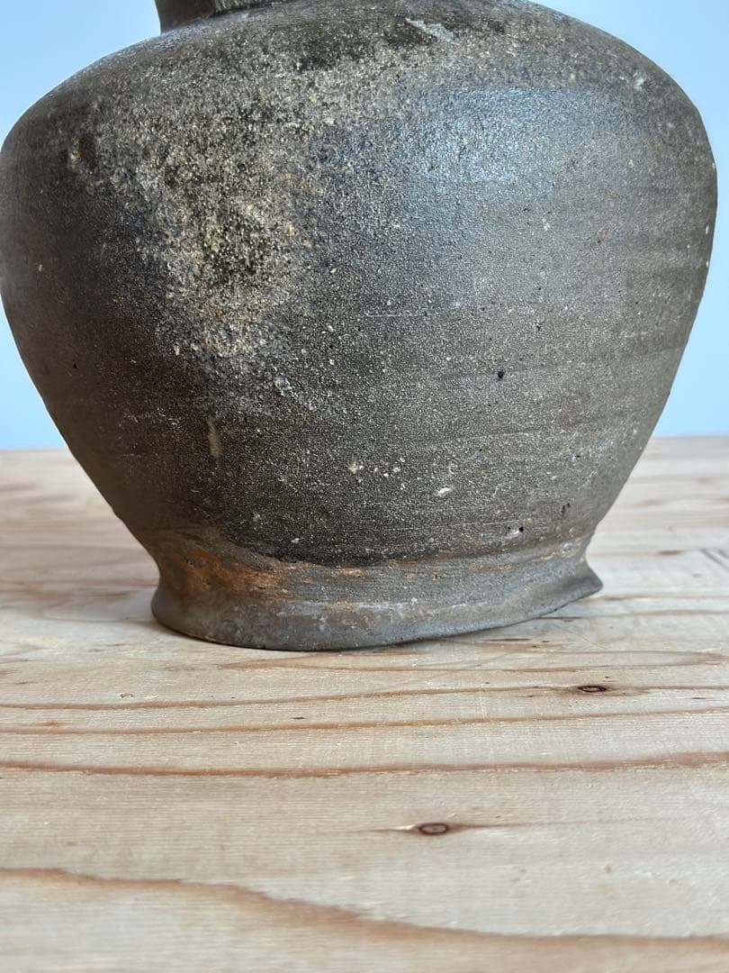 須恵器薬壺 (奈良-平安時代) 自然釉 短頸壷 猿投 古美術 骨董