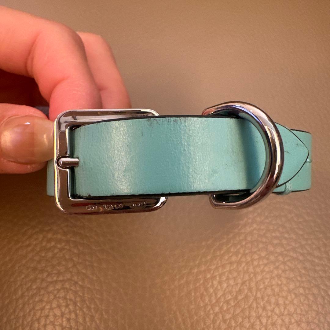 Tiffany & Co. ターコイズブルー レザー首輪