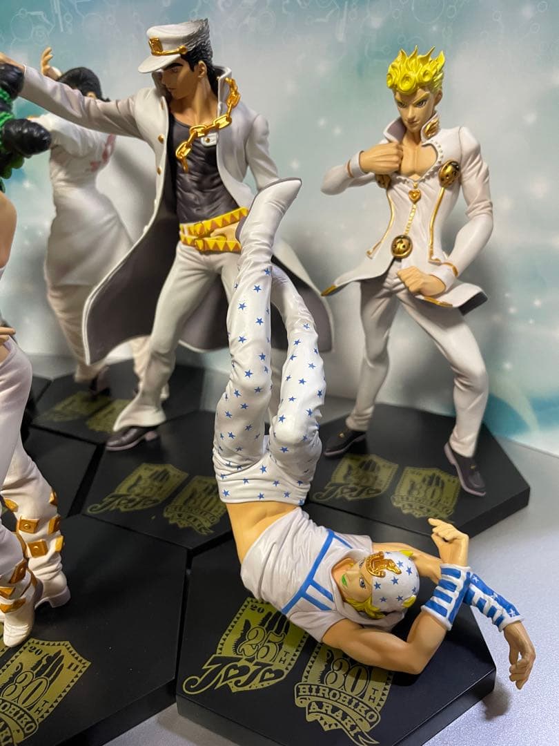 一番くじ　ジョジョ　25周年　ホワイト主人公7体　スタンド5体　計12体