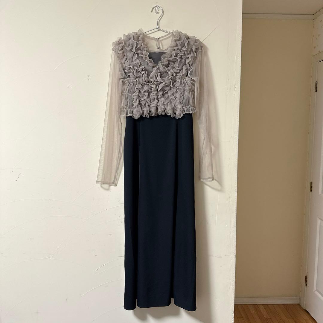 チュール ボリューム フリル ベスト シアー トップス ワンピース 3点セット