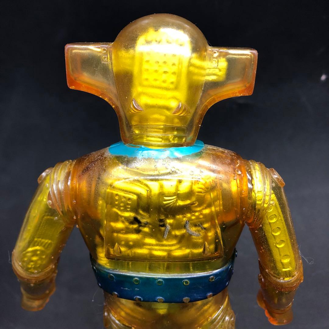 当時物ブルマァク　レッドバロン　ソフビ　記名あり　昭和レトロ　クリアー　ロボット