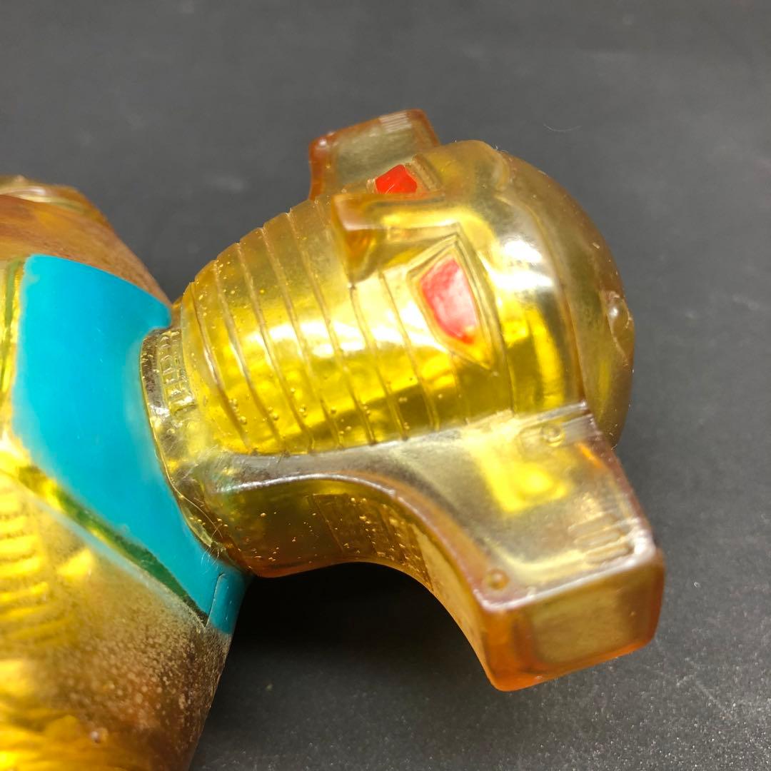 当時物ブルマァク　レッドバロン　ソフビ　記名あり　昭和レトロ　クリアー　ロボット