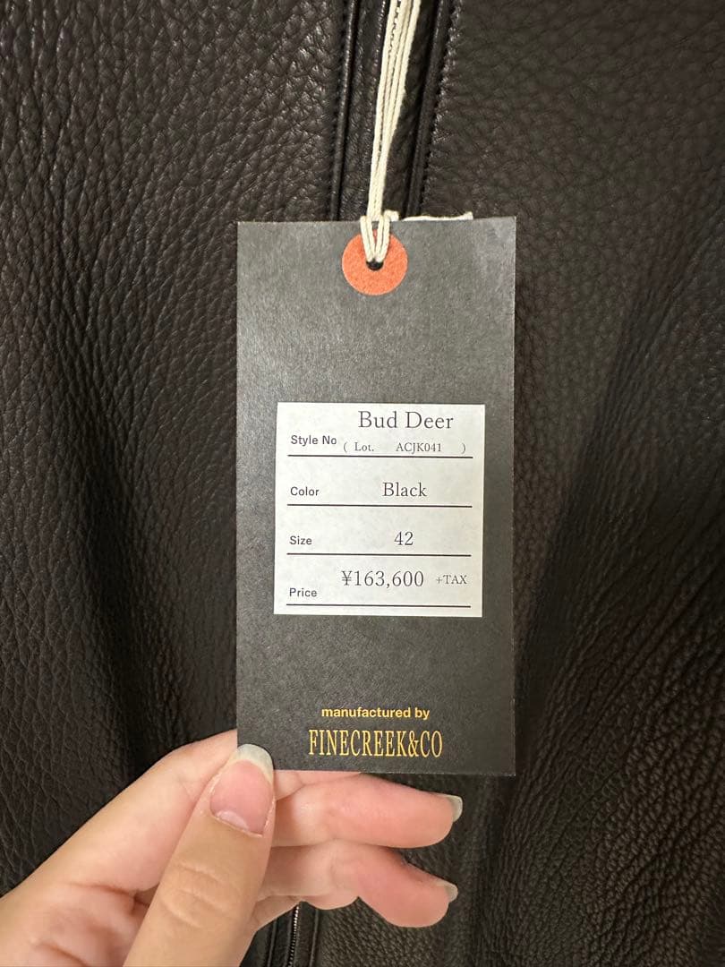 【未使用】FINE CREEK LEATHERS バド　ディアスキン　42サイズ